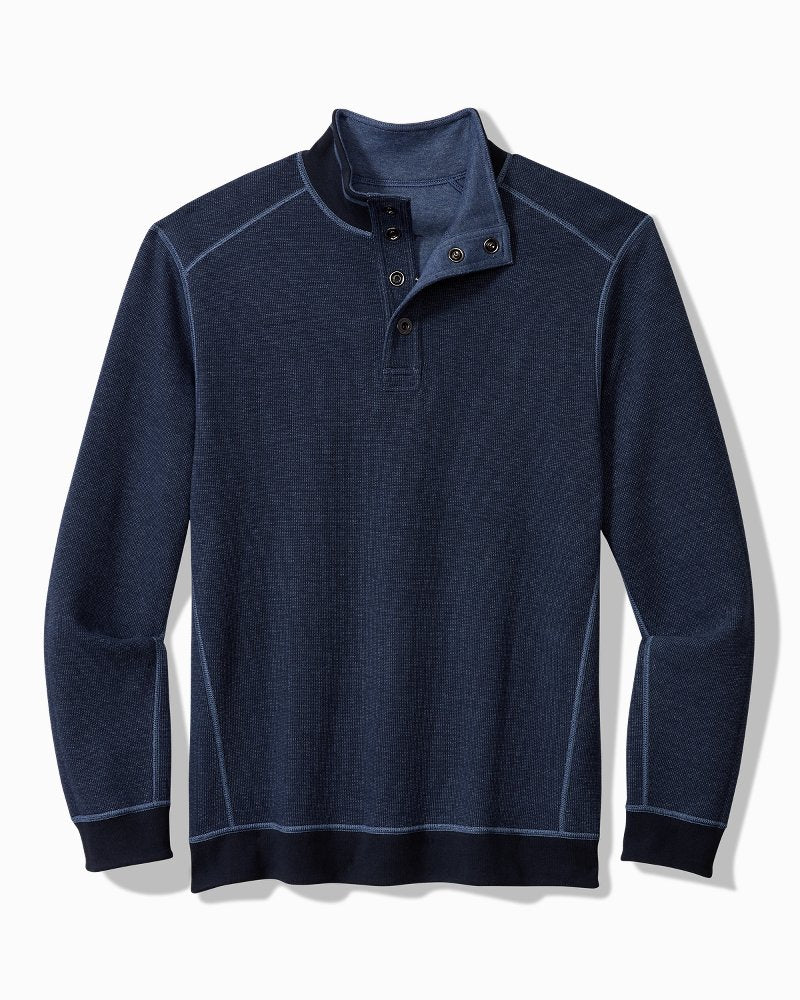Tommy Bahama Big & Tall Flip Coast Reversible Snap Mock Sweatshirt