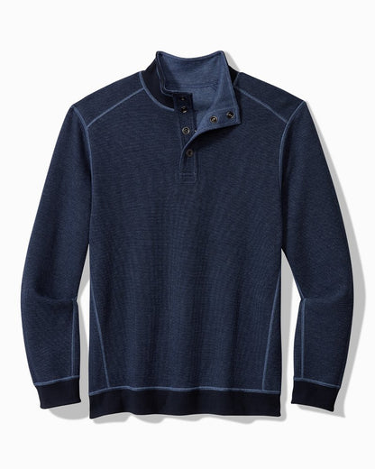 Tommy Bahama Big & Tall Flip Coast Reversible Snap Mock Sweatshirt