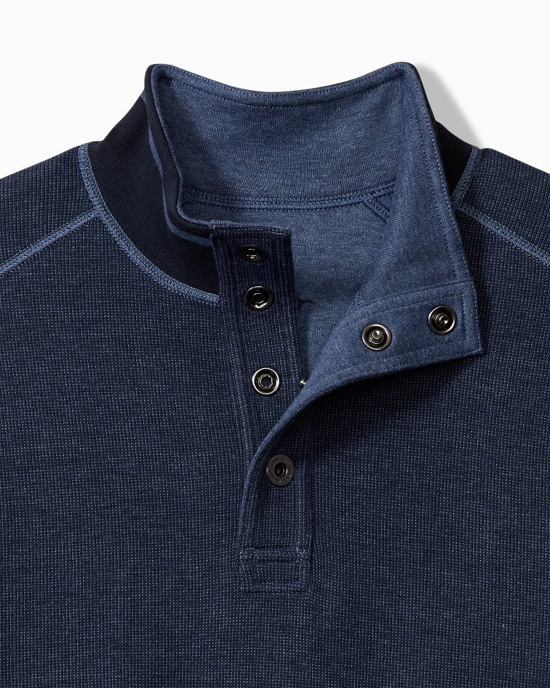 Tommy Bahama Big & Tall Flip Coast Reversible Snap Mock Sweatshirt