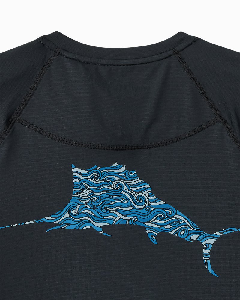 Tommy Bahama Big & Tall Chill Time Surf IslandZone® Short-Sleeve Rash Guard