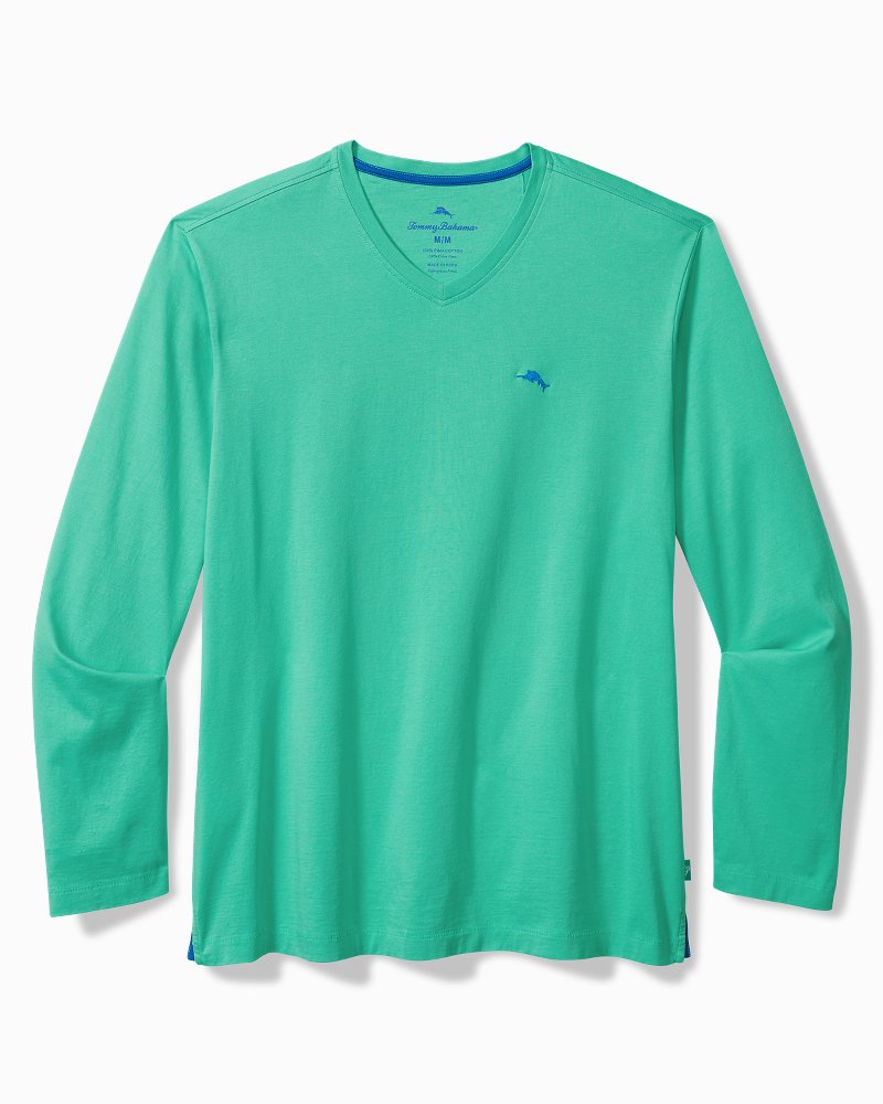 Tommy Bahama Big & Tall Bali Skyline V-Neck Long-Sleeve T-Shirt
