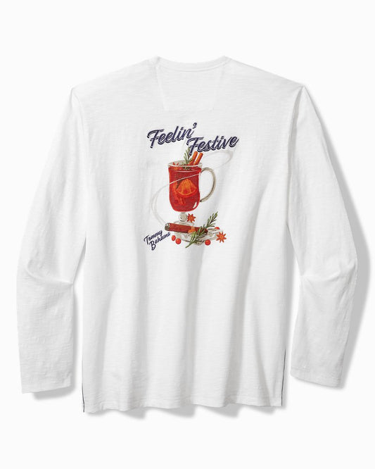 Tommy Bahama Big & Tall Feelin' Festive Long-Sleeve Lux T-Shirt