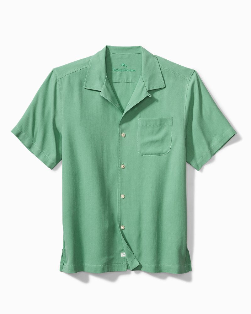 Tommy Bahama Big & Tall Hawaiian Herringbone Camp Shirt