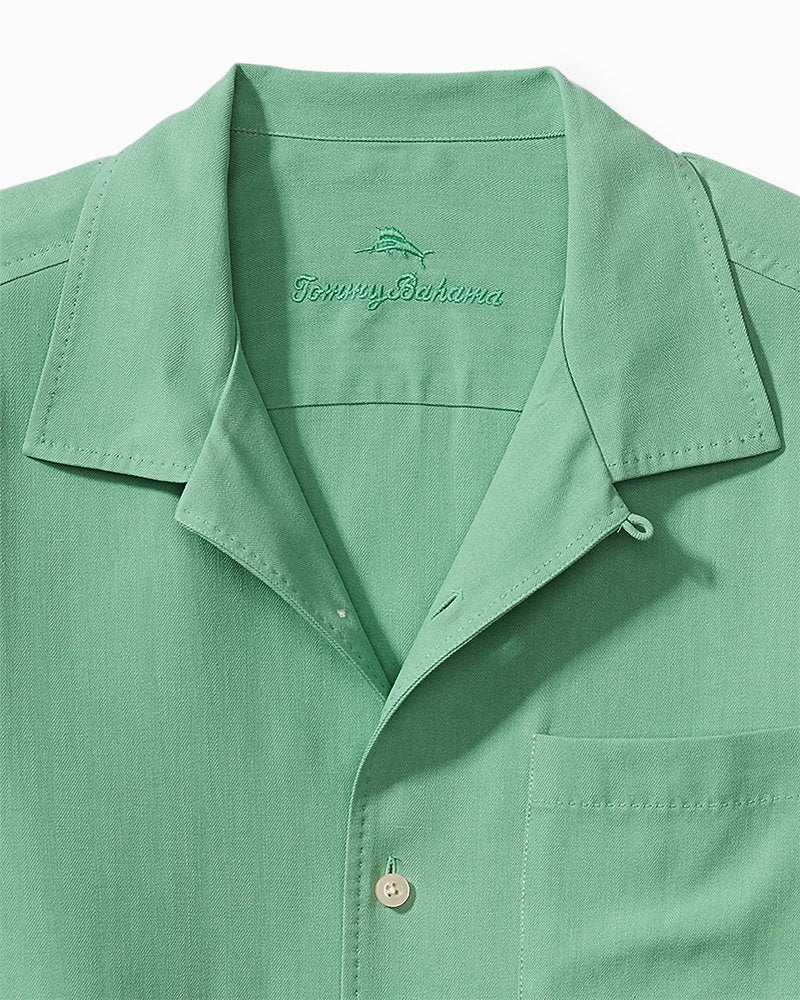 Tommy Bahama Big & Tall Hawaiian Herringbone Camp Shirt