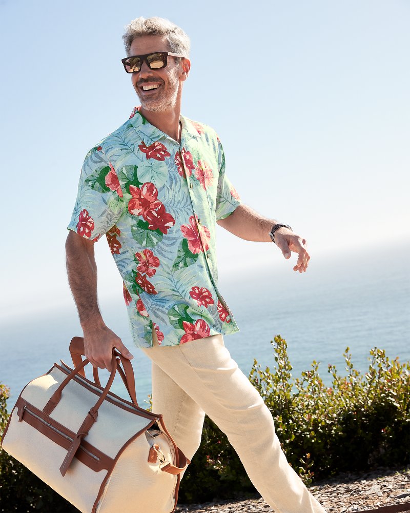 Tommy Bahama Big & Tall Fridas Garden Silk Camp Shirt