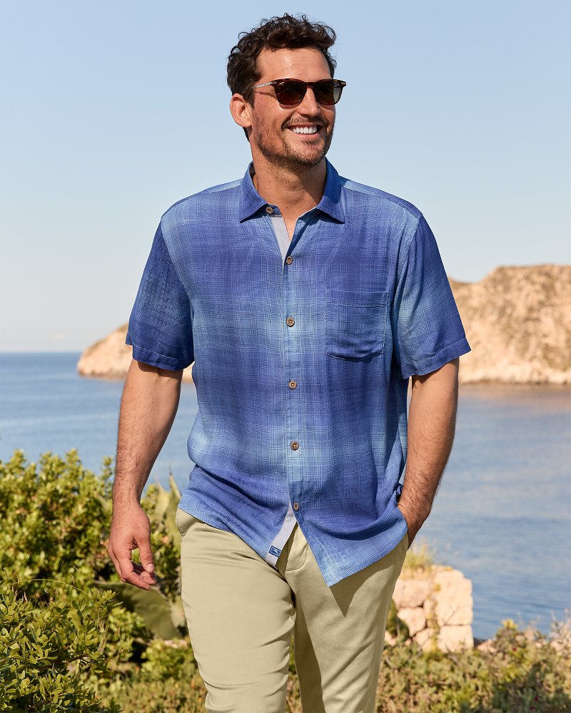 Tommy Bahama Big & Tall Madera Ombré Silk Camp Shirt