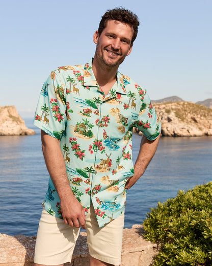 Tommy Bahama Big & Tall Santa Shores Silk Camp Shirt