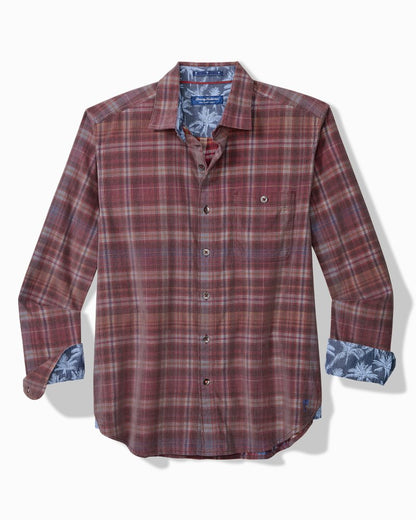 Tommy Bahama Big & Tall Coastline Cord Stretch Harbor Check Shirt