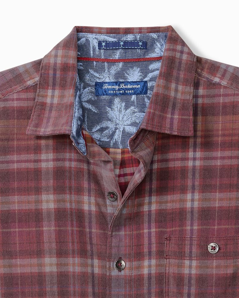 Tommy Bahama Big & Tall Coastline Cord Stretch Harbor Check Shirt