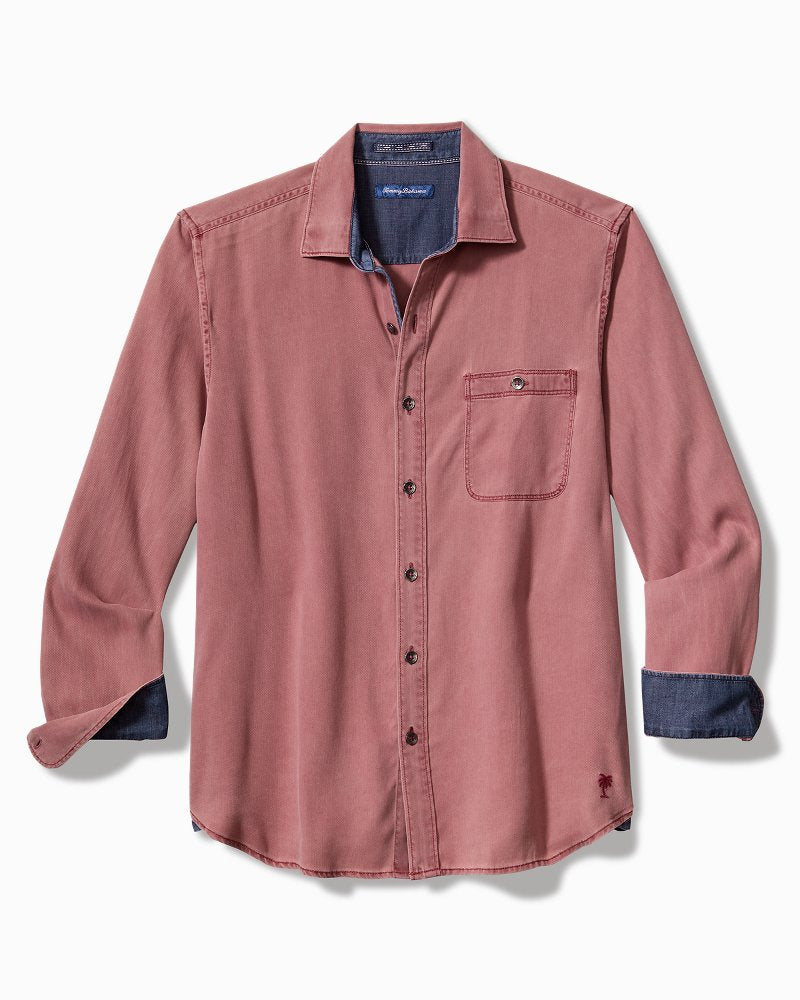 Tommy Bahama Big & Tall Ocean Wash Twill Long-Sleeve Shirt