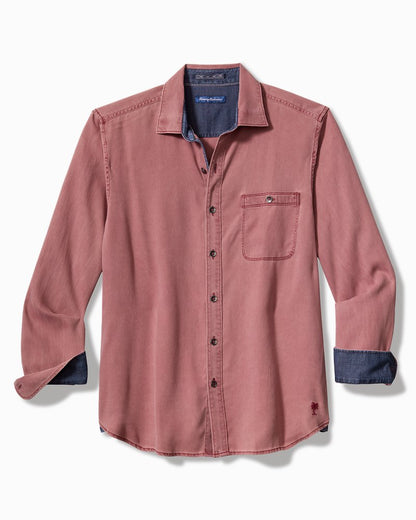 Tommy Bahama Big & Tall Ocean Wash Twill Long-Sleeve Shirt