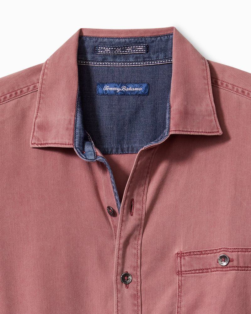 Tommy Bahama Big & Tall Ocean Wash Twill Long-Sleeve Shirt