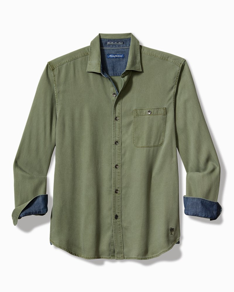 Tommy Bahama Big & Tall Ocean Wash Twill Long-Sleeve Shirt