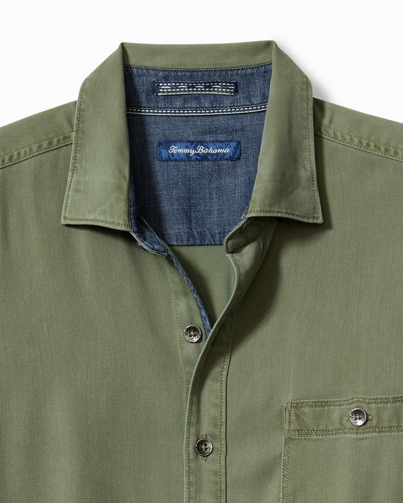 Tommy Bahama Big & Tall Ocean Wash Twill Long-Sleeve Shirt