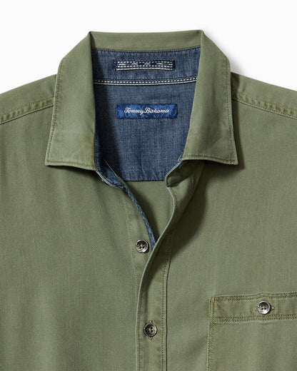 Tommy Bahama Big & Tall Ocean Wash Twill Long-Sleeve Shirt