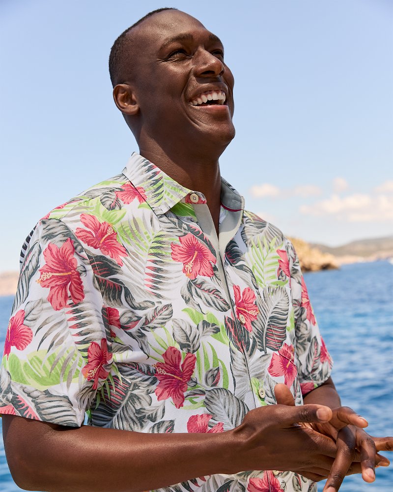 Tommy Bahama Big & Tall Coconut Point Hibiscus Shores IslandZone® Camp Shirt