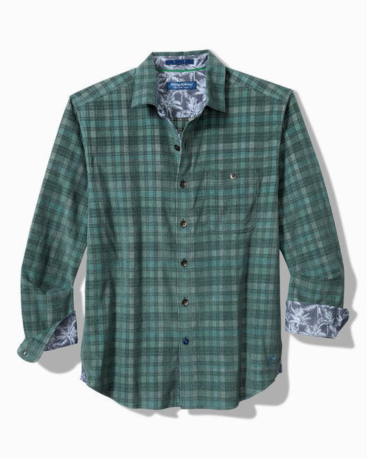 Tommy Bahama Big & Tall Coastline Cord Stretch Lagoon Check Shirt
