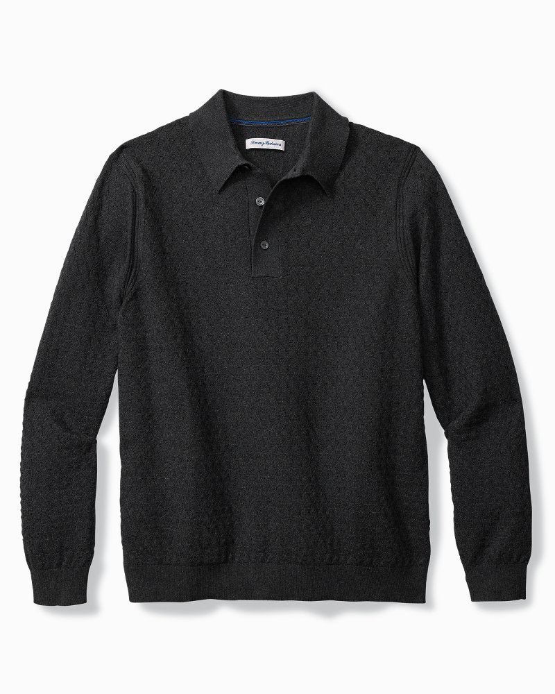 Tommy Bahama Big & Tall Capital Cable Sweater Polo