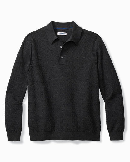Tommy Bahama Big & Tall Capital Cable Sweater Polo