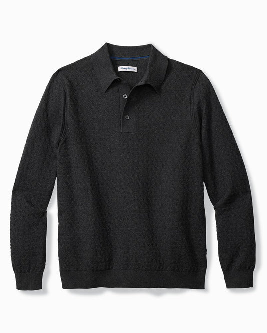 Tommy Bahama Big & Tall Capital Cable Sweater Polo