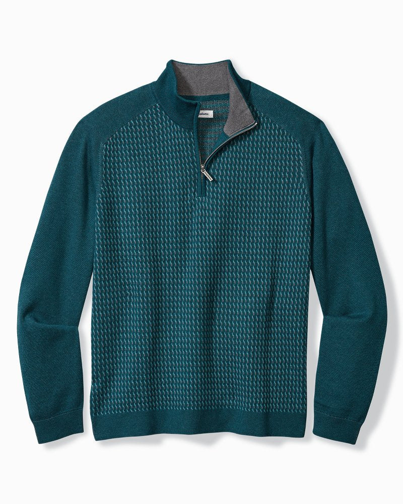 Tommy Bahama Big & Tall Coastal Shores Half-Zip Sweater