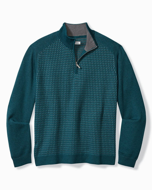 Tommy Bahama Big & Tall Coastal Shores Half-Zip Sweater