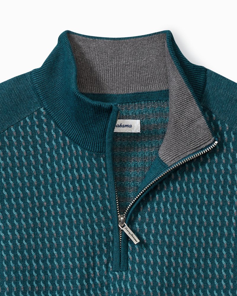 Tommy Bahama Big & Tall Coastal Shores Half-Zip Sweater