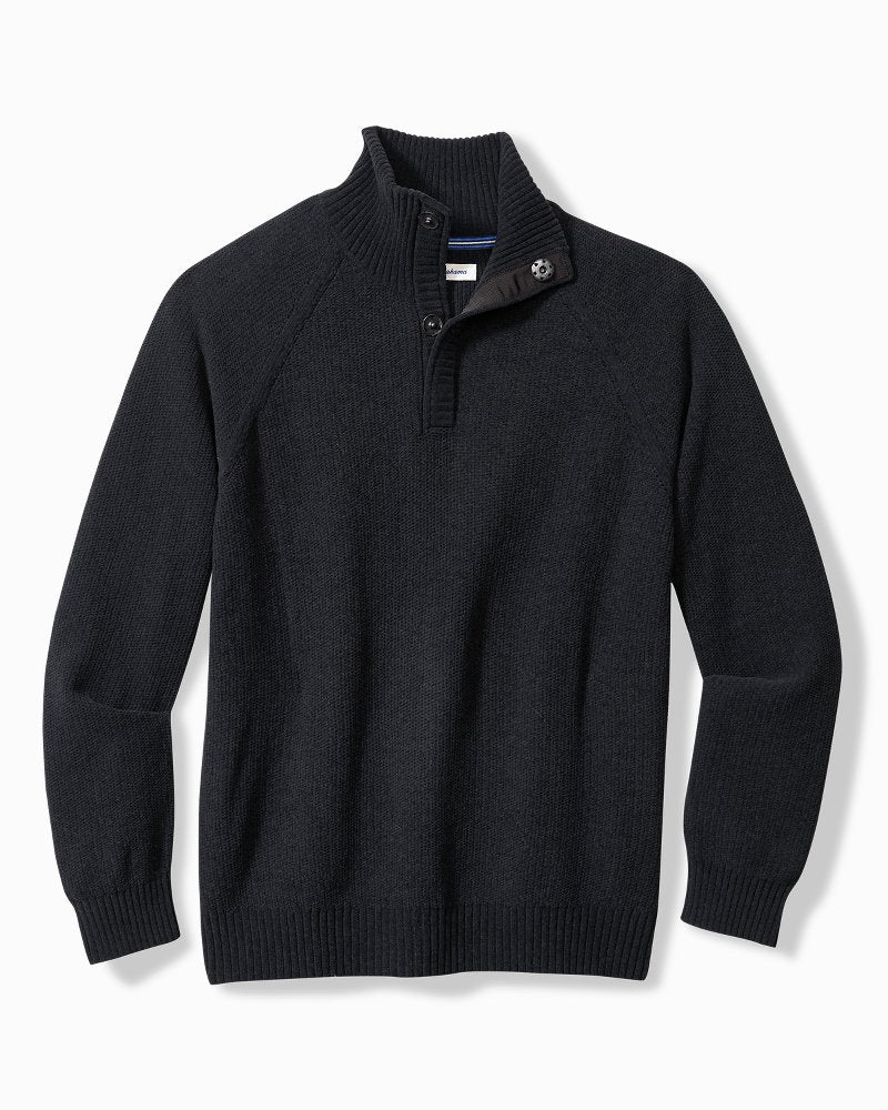 Tommy Bahama Big & Tall Shoreline Surfcomber Snap-Mock Sweater