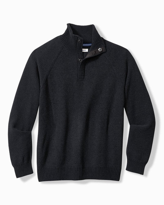 Tommy Bahama Big & Tall Shoreline Surfcomber Snap-Mock Sweater
