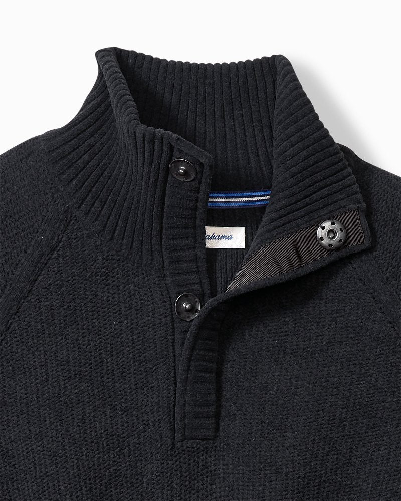 Tommy Bahama Big & Tall Shoreline Surfcomber Snap-Mock Sweater