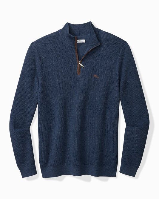 Tommy Bahama Big & Tall Marlin Luxe Half-Zip Sweater