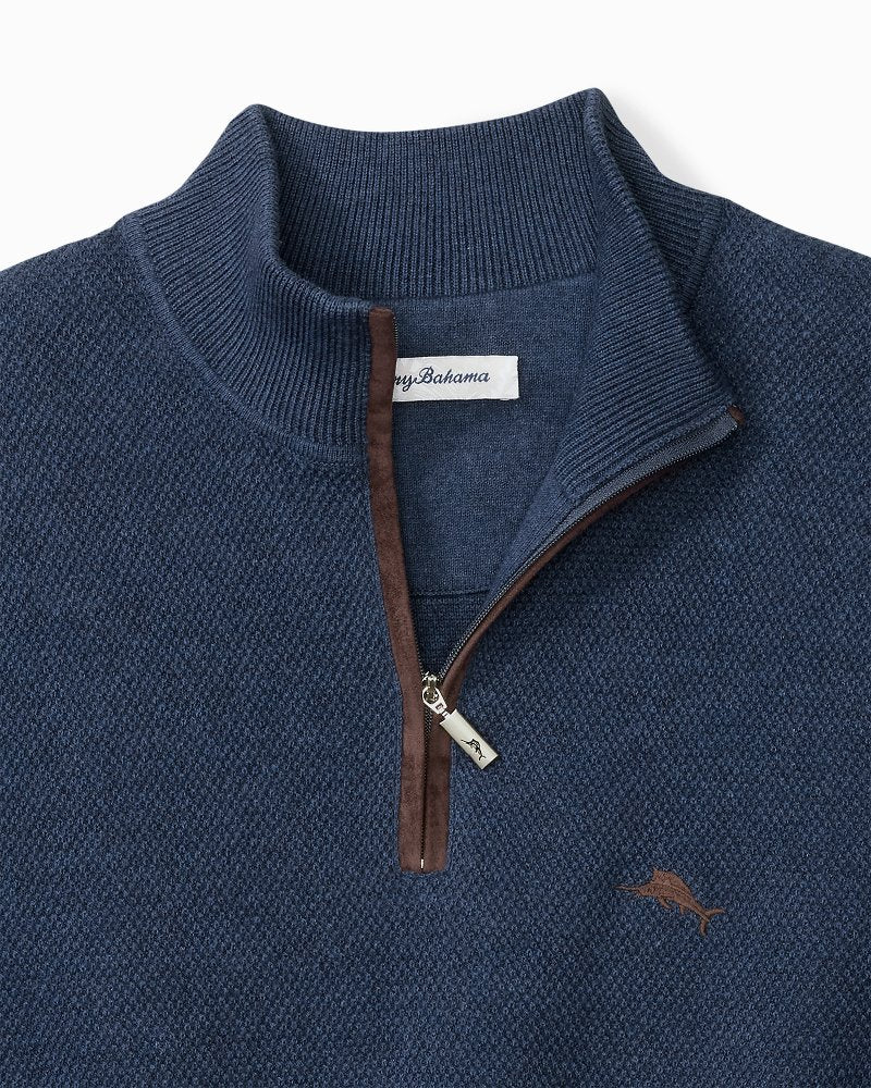 Tommy Bahama Big & Tall Marlin Luxe Half-Zip Sweater
