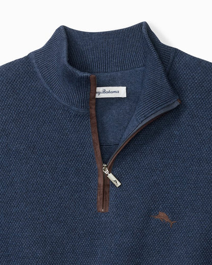 Tommy Bahama Big & Tall Marlin Luxe Half-Zip Sweater