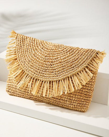 Tommy Bahama Sunburst Raffia Clutch