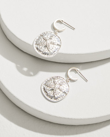 Tommy Bahama Marco Island Sand Dollar Drop Hoop Earrings
