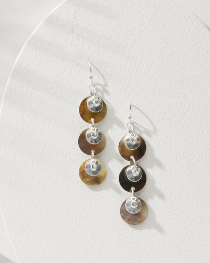 Tommy Bahama Marco Island Grey Multi-Shell Drop Earrings