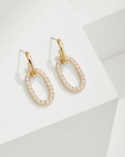 Tommy Bahama Sanibel Island Crystal Link Drop Earrings