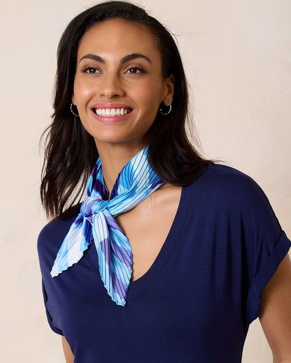 Tommy Bahama Mosaic Stripes Pleated Diamond Scarf