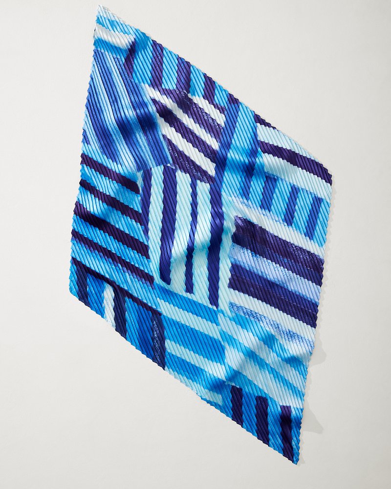 Tommy Bahama Mosaic Stripes Pleated Diamond Scarf