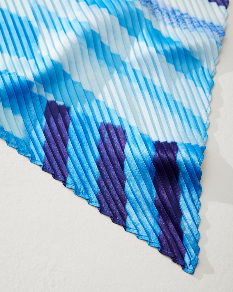 Tommy Bahama Mosaic Stripes Pleated Diamond Scarf