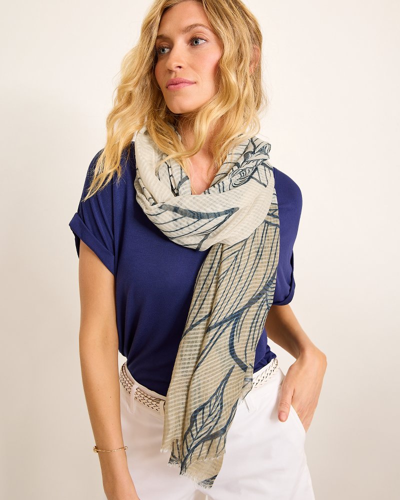 Tommy Bahama Block Bouquet Wrap Scarf