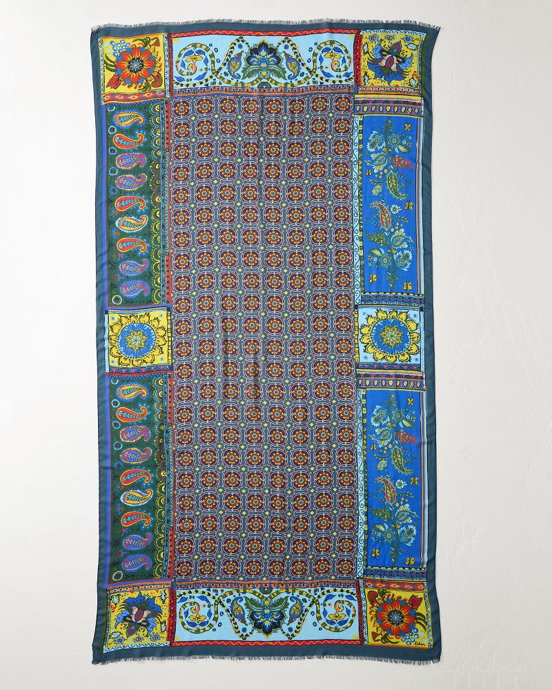 Tommy Bahama Tile Patch Wrap Scarf
