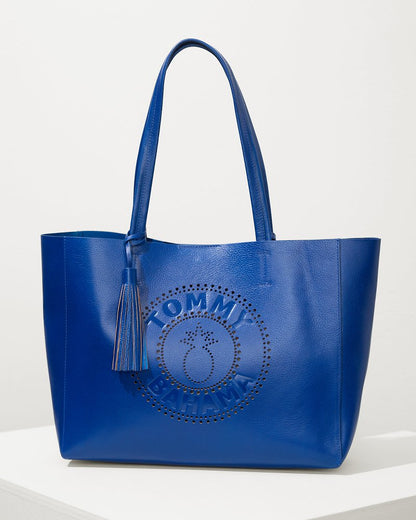 Tommy Bahama Tommy Bahama Perforated Leather Tote