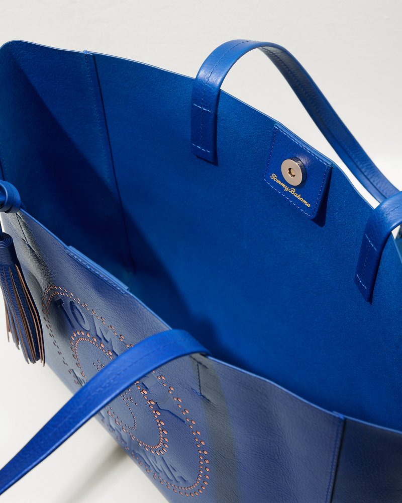 Tommy Bahama Tommy Bahama Perforated Leather Tote
