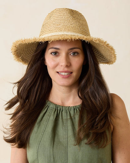 Tommy Bahama Brighton Fringe Brim Raffia Hat