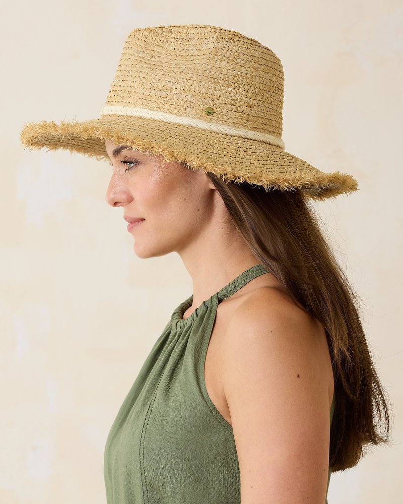 Tommy Bahama Brighton Fringe Brim Raffia Hat