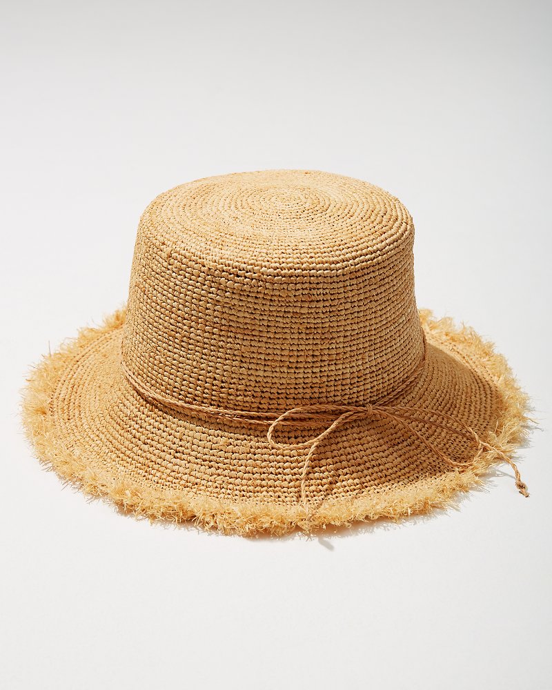 Tommy Bahama Raffia Packable Bucket Hat