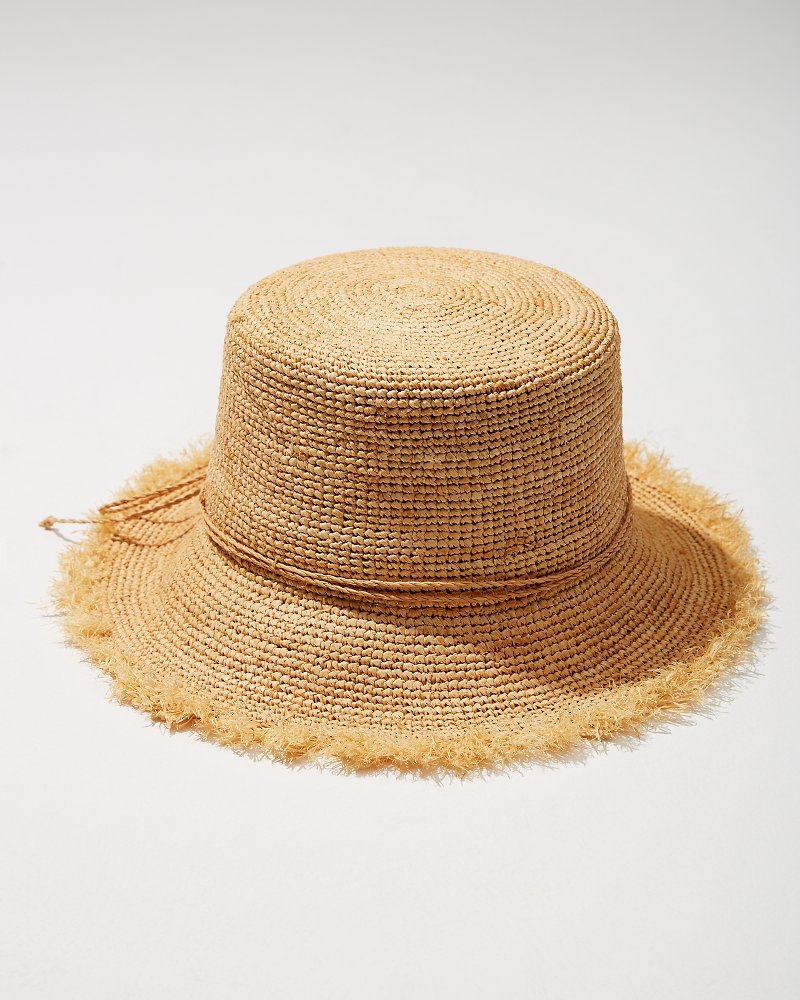 Tommy Bahama Raffia Packable Bucket Hat