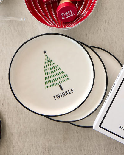 Tommy Bahama Holiday Tree Appetizer Plates—Set of 4