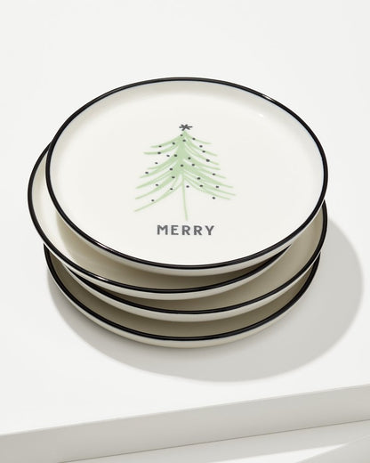 Tommy Bahama Holiday Tree Appetizer Plates—Set of 4